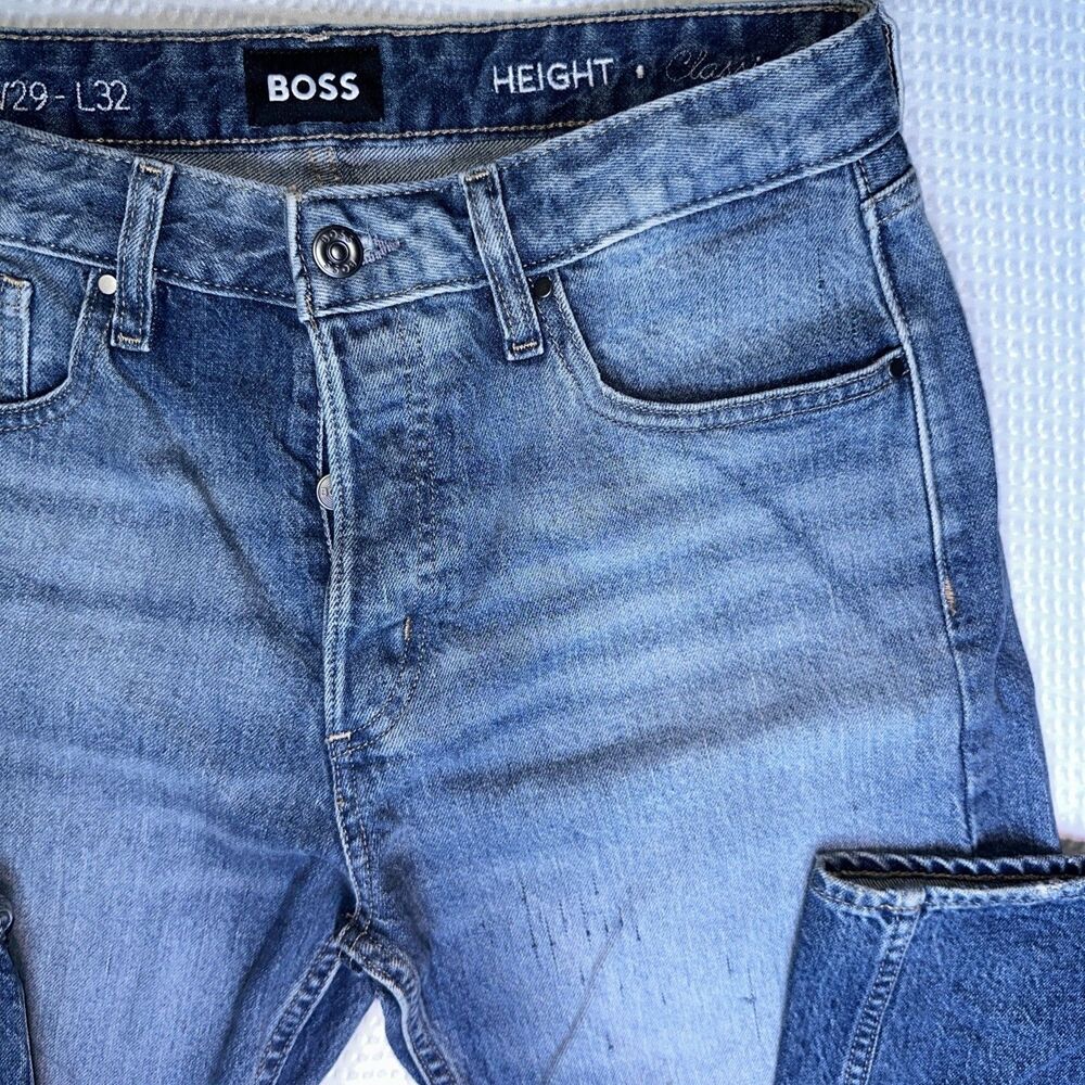 Hugo Boss Men's Straight fit Jeans Blue Denim 29W x 32L